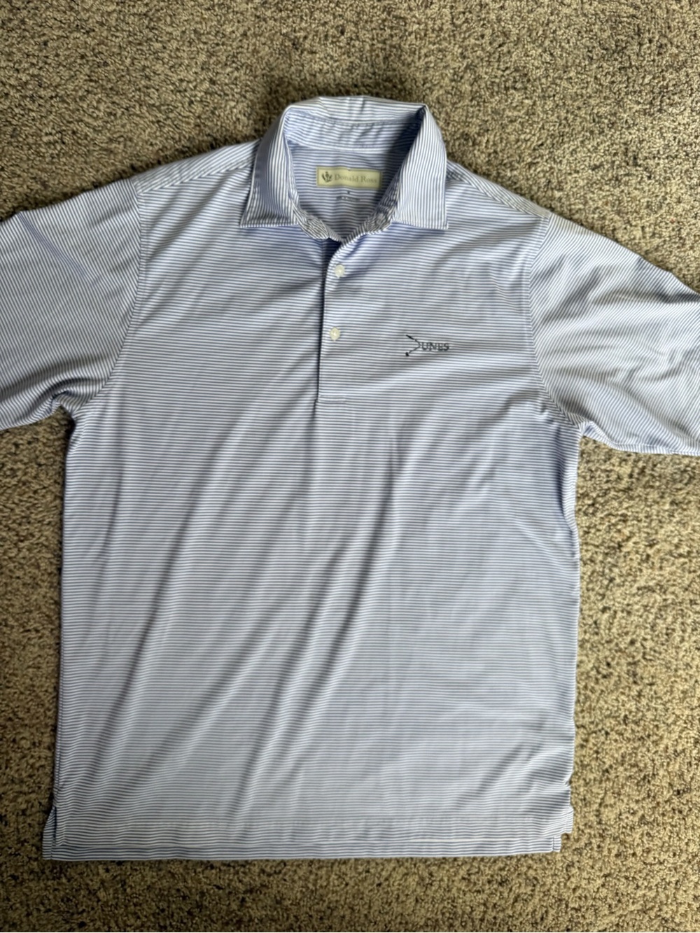Donald Ross Dunes Country Club men’s Medium polo light purple stripes
